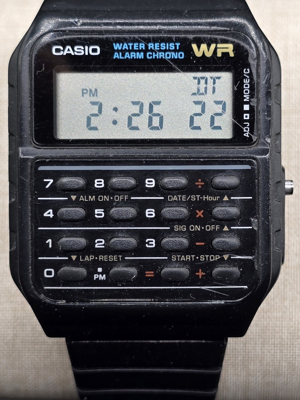 Vintage Casio 3208 Calculator Watch